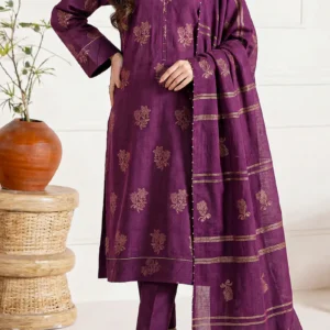 Unstitched Jacquard Cotton 3 Piece