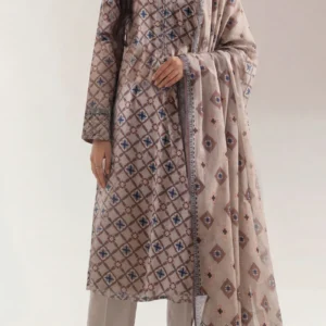 Unstitched Printed Lawn 3 Piece