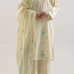 Unstitched Jacquard Cotton 3 Piece